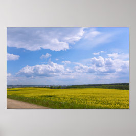 Weißrussland Grodno Canola Fields Blume Poster