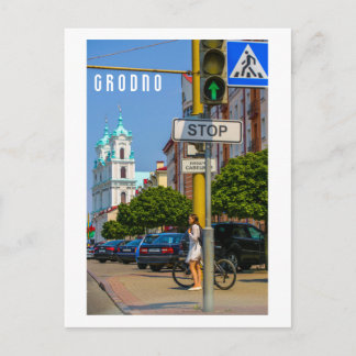 Weißrussland Grodno Stadtarchitektur Postkarte