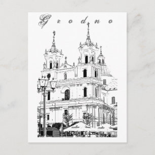 Weißrussland Grodno Stadtarchitektur Postkarte