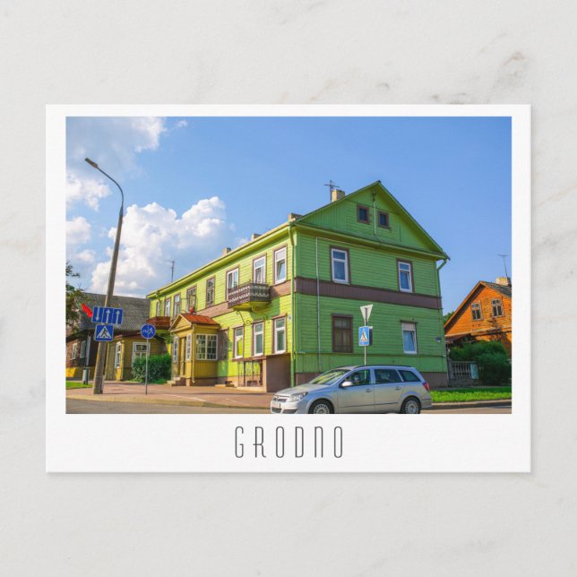 Weißrussland Grodno Stadtarchitektur Postkarte (Vorderseite)