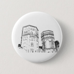 Weißrussland Grodno Wassertürme Button