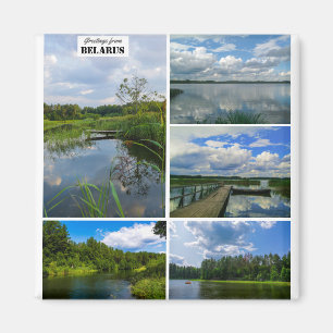 Weißrussland Grüße Natur Landschaft Lago Magnet