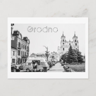 Weißrussland Hrodna Altstadt Architektur Menschen Postkarte
