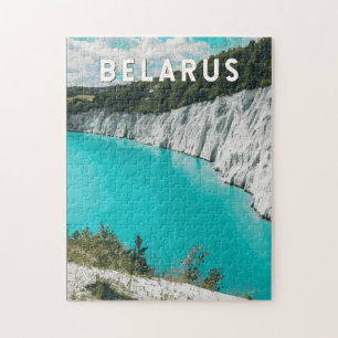 Weißrussland Illustration Reise Kunst Vintage Puzzle