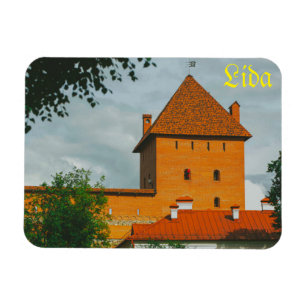 Weißrussland Lida Stadtbild Burg Magnet