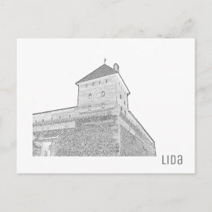 Weißrussland Lida Stadtbild Burg Postkarte