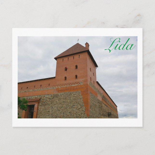 Weißrussland Lida Stadtbild Burg Postkarte (Vorderseite)