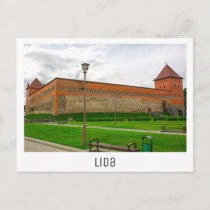 Weißrussland Lida Stadtbild Burg Postkarte