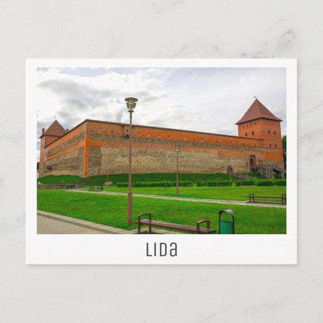 Weißrussland Lida Stadtbild Burg Postkarte (Vorderseite)