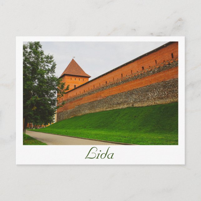 Weißrussland Lida Stadtbild Burg Postkarte (Vorderseite)