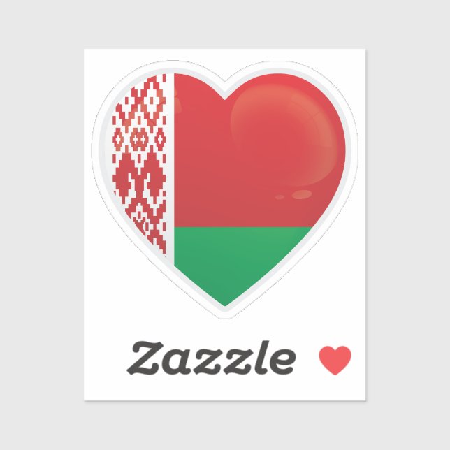 Weißrussland-Liebe Aufkleber (Blatt)