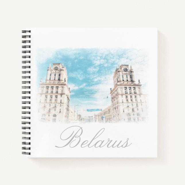 Weißrussland Minsk Architecture Nature Notebook Notizbuch (Vorderseite)