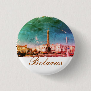 Weißrussland Minsk Architektur Button Pin