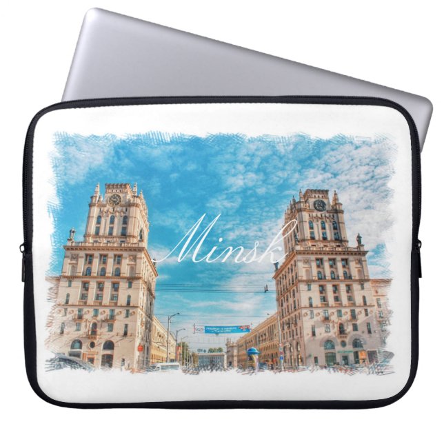 Weißrussland Minsk Architektur Laptop Sleeve Abdec (Vorderseite)