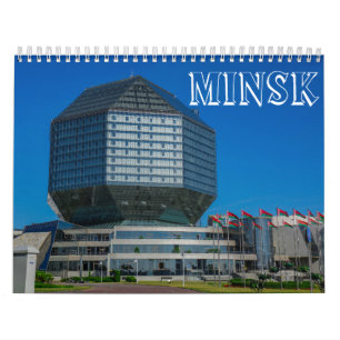 Weißrussland Minsk Architektur Stadt Stadtbild М и Kalender