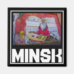 Weißrussland Minsk Architektur Stadtbild Graffiti Magnet