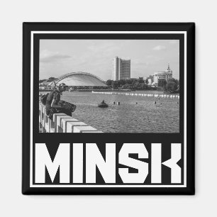 Weißrussland Minsk Architektur Stadtbild Magnet