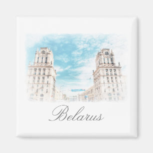 Weißrussland Minsk City Architecture Magnet