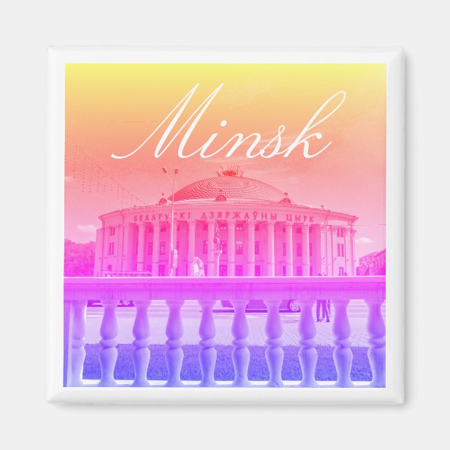 Weißrussland Minsk City Architecture Magnet (Vorne)