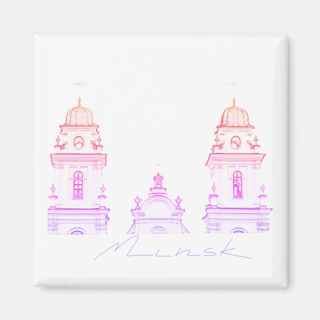 Weißrussland Minsk City Architecture Magnet (Vorne)