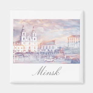 Weißrussland Minsk City Architecture Magnet