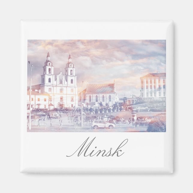 Weißrussland Minsk City Architecture Magnet (Vorne)
