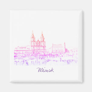 Weißrussland Minsk City Architecture Magnet