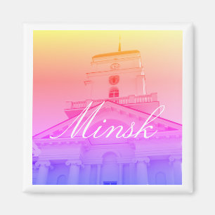 Weißrussland Minsk City Architecture Magnet