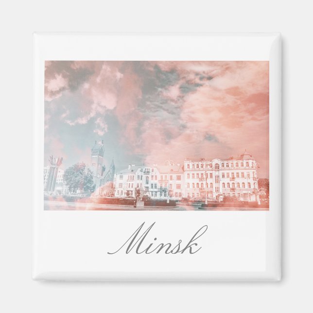 Weißrussland Minsk City Architecture Magnet (Vorne)