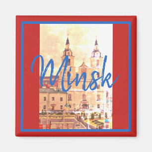 Weißrussland Minsk City Architecture Magnet