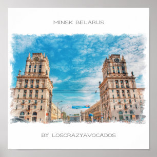 Weißrussland Minsk City Architecture Nature Poster
