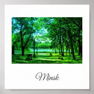 Weißrussland Minsk Park Life Cityscape Poster