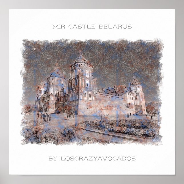 Weißrussland Mir Castle Architecture Nature Poster (Vorne)