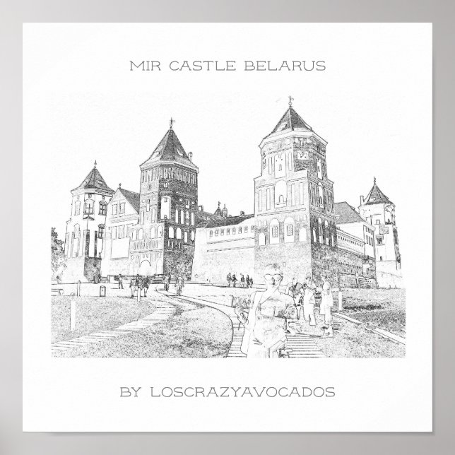Weißrussland Mir Castle Architecture Nature Poster (Vorne)