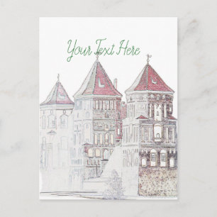 Weißrussland Mir Schloss Architektur Postkarte