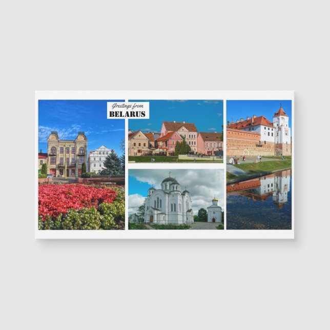 Weißrussland Nature Architecture Magnet Magnetkart (Vorderseite)