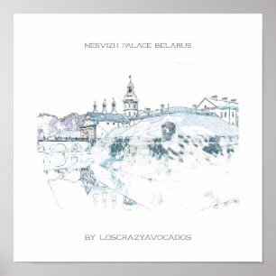 Weißrussland Nesvizh Palace Architecture Nature Po Poster