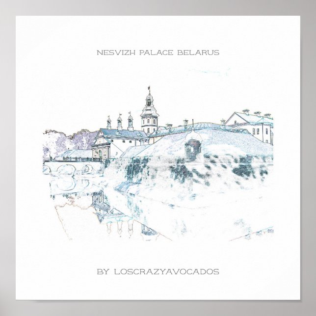 Weißrussland Nesvizh Palace Architecture Nature Po Poster (Vorne)
