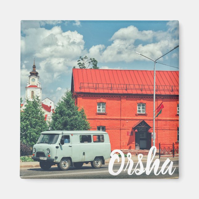 Weißrussland Orsha Architecture Red Mill Magnet (Vorne)