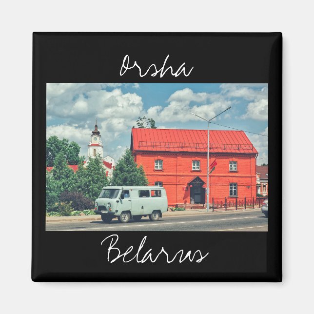 Weißrussland Orsha Architecture Red Mill Magnet (Vorne)