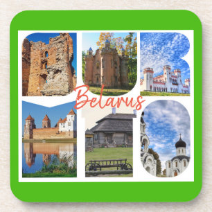 Weißrussland Sights Collage Architecture Untersetz Getränkeuntersetzer
