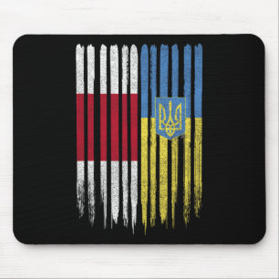 Weißrussland Ukraine Belarussisch Ukrainisch Flagg Mousepad