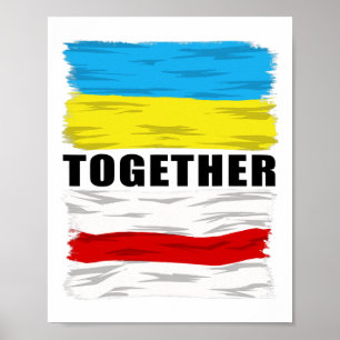Weißrussland unterstützt die Ukraine, den Krieg ge Poster