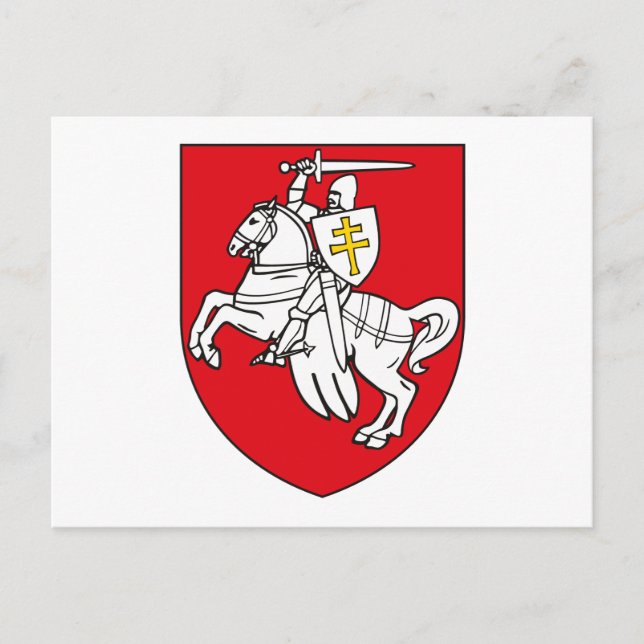 Weißrussland-Wappen Postkarte (Vorderseite)