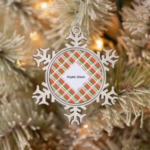 Weißrussland Weißrussische Flagge Kachel Personali Schneeflocken Zinn-Ornament