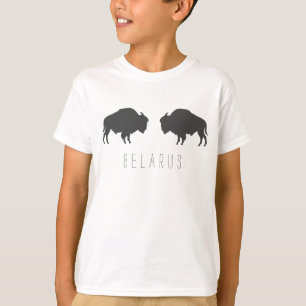 Weißrussland Wisent Зубр Беларусь Minimalismus T-Shirt