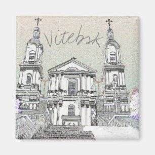Weißrussland Wizebsk Stilisierte Architektur Magne Magnet