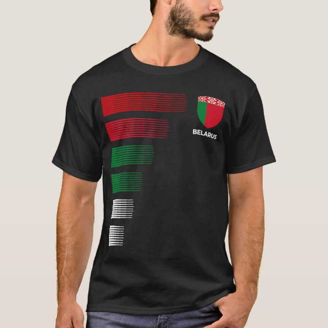 Weißrusslandflagge Emblem Patriotisch belarussisch T-Shirt (Vorderseite)
