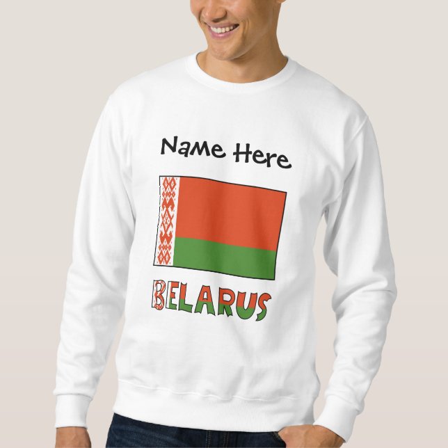 Weißrusslandflagge Personalisiert Sweatshirt (Vorderseite)