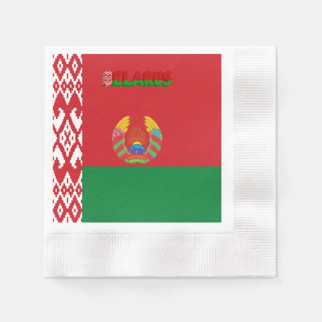 Weißrusslandflagge        serviette (Vorderseite)